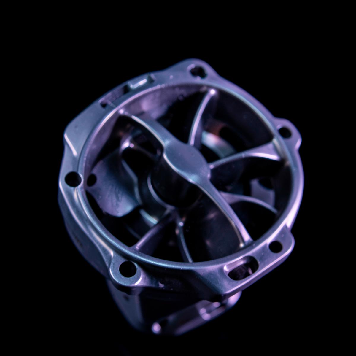 Close-up of a turbocharger